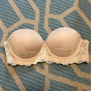 Nude strapless bra